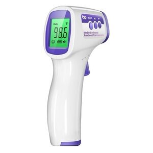 Femometer Infrared Forehead Medical Digital Thermometer - White No-Touch Battery